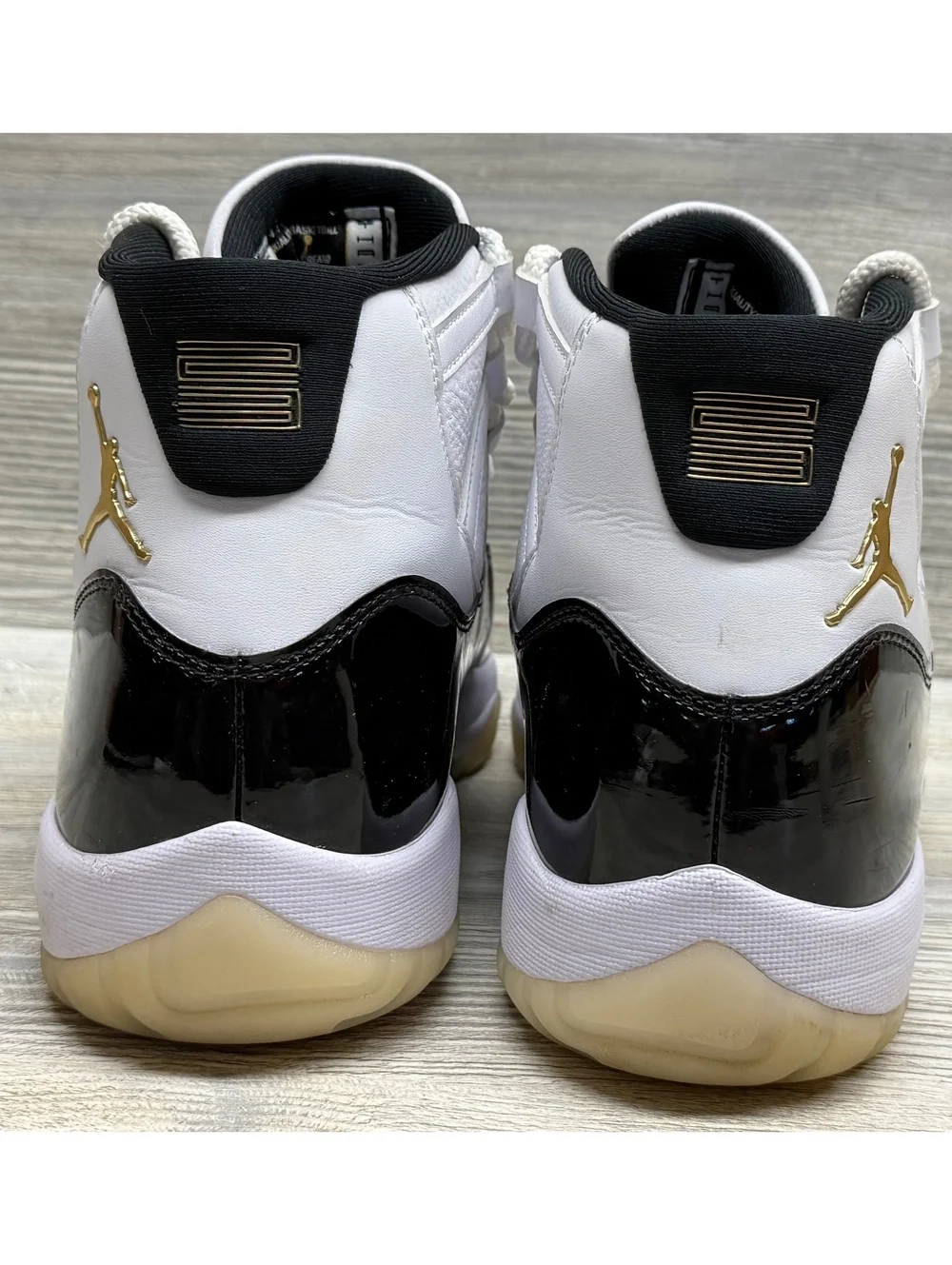 Air Jordan 11 Retro Concord White Black Gold Basketball Shoes Men's Size 11